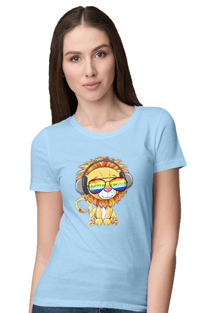 Lion In Glasses And Headphones