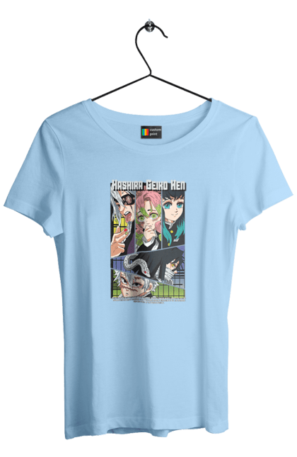 Women's t-shirt with prints Demon Slayer Hashira. Anime, demon slayer, hashira, kimetsu no yaiba, manga. 2070702