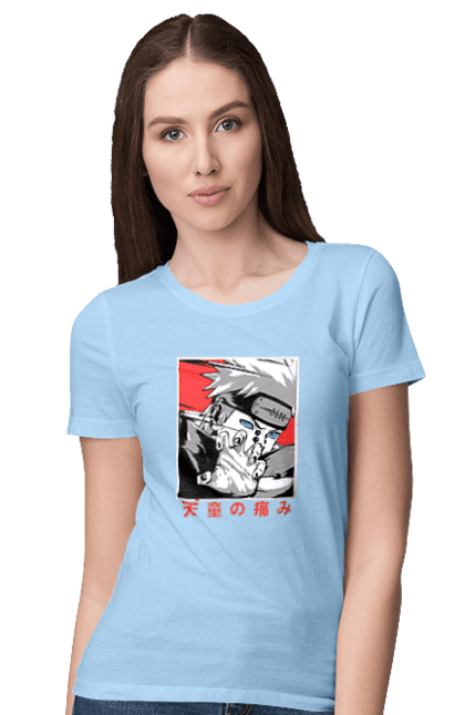 Women's t-shirt with prints Naruto Yahiko. Akatsuki, anime, character, manga, naruto, ninja, pain, tv series, yahiko. 2070702