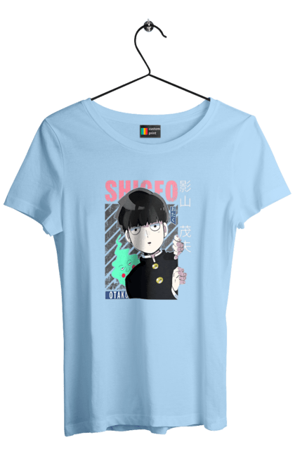 Women's t-shirt with prints Mob Psycho 100. Anime, manga, mob, mob psycho 100, shigeo kageyama. 2070702