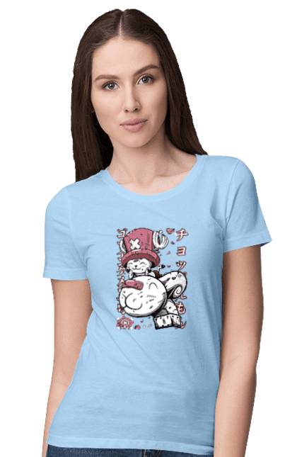 Women's t-shirt with prints One Piece Tony Tony Chopper. Adventures, anime, fantasy, light novel, manga, one piece, tony tony chopper, tv series. 2070702