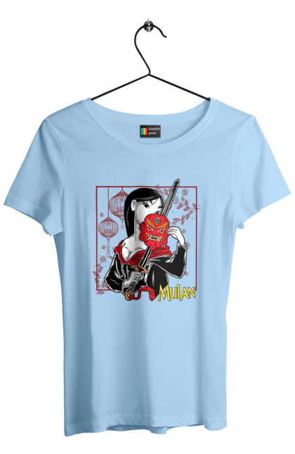 Women's t-shirt with prints Mulan. Cartoon, china, disney, fa mulan, mulan, princess. 2070702