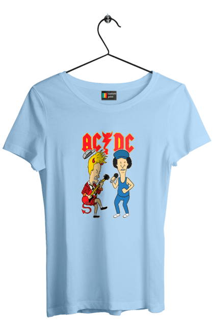 Футболка жіноча з принтом "AC/DC". Ac dc, acdc, блюз рок, важкий рок, група, музика, рок н ролл, хард рок. 2070702