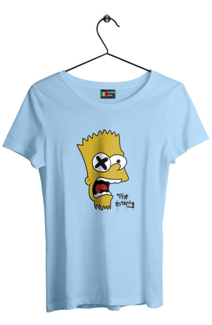 Women's t-shirt with prints Bart Simpson. Bart, cartoon, serial, simpson. 2070702