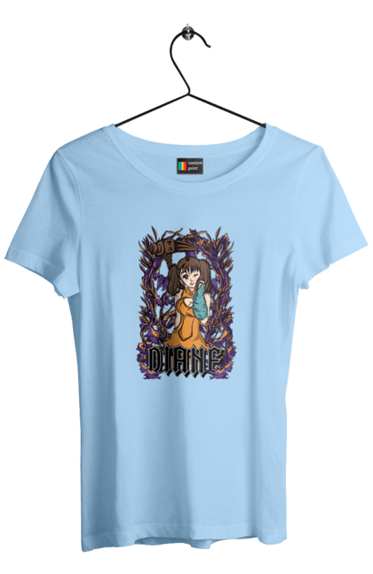 Women's t-shirt with prints Seven Deadly Sins Diane. Adventures, anime, comedy, diana, diane, fantasy, manga, seven deadly sins. 2070702