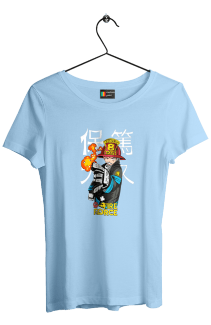 Women's t-shirt with prints Fire Force Shinra Kusakabe. Fire force, shinra, shinra kusakabe. 2070702