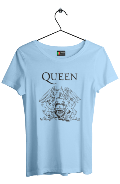 Women's t-shirt with prints Queen. Glam rock, group, hard rock, music, pop rock, queen, queen, rock. 2070702