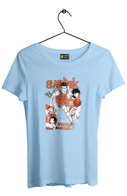 Women's t-shirt with prints Ryota Miyagi. Anime, basketball, comedy, manga, ryota miyagi, school, shonen, slam dunk, sports anime. 2070702