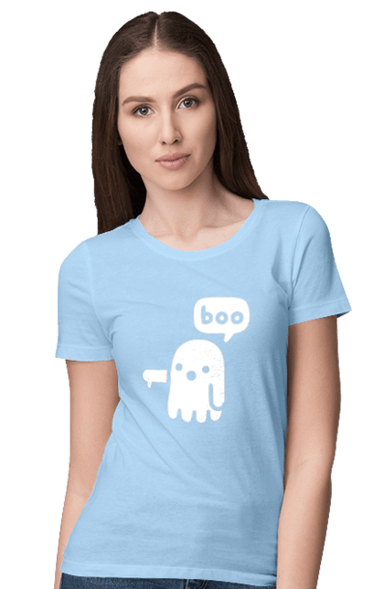 Women`s t-shirt with prints BOO (programming language). Freelancer, it spec, program, programmer, programming language, technical task, translator boo. 2070702