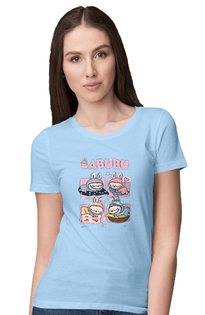 Women`s t-shirt with prints Labubu`s Dream. Labubu, toys, weird cute. 2070702