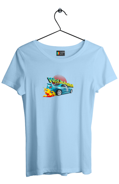 Women`s t-shirt with prints Auto. Auto, drift, into the fire, money, speed, sport, sports cars, streets. 2070702