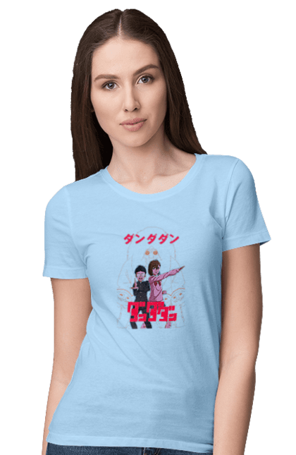 Women`s t-shirt with prints Dandadan. Anime, ayase, dandadan, ken takakura, manga, momo ayase, okarun, takakura. 2070702