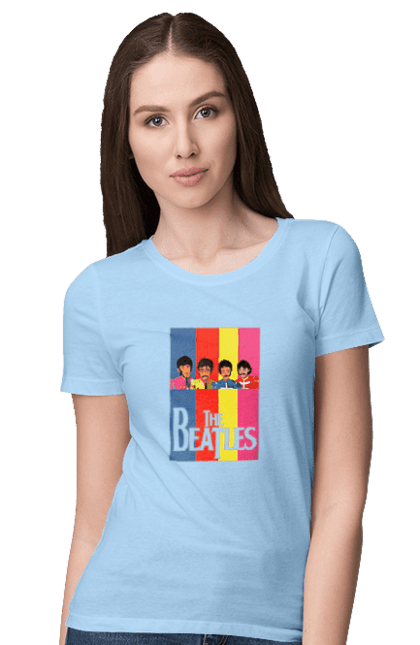 Women's t-shirt with prints The Beatles. Beatles, george harrison, john lennon, liverpool four, music, paul mccartney, ringo starr. 2070702