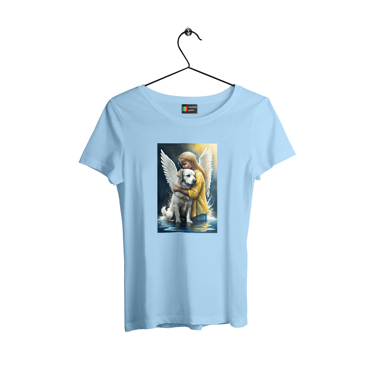 Girl and dog angel [memorial to dead animals]