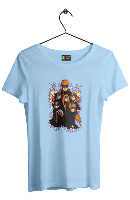 Women's t-shirt with prints Naruto Akatsuki. Akatsuki, anime, character, manga, naruto, ninja, pain, tv series, yahiko. 2070702