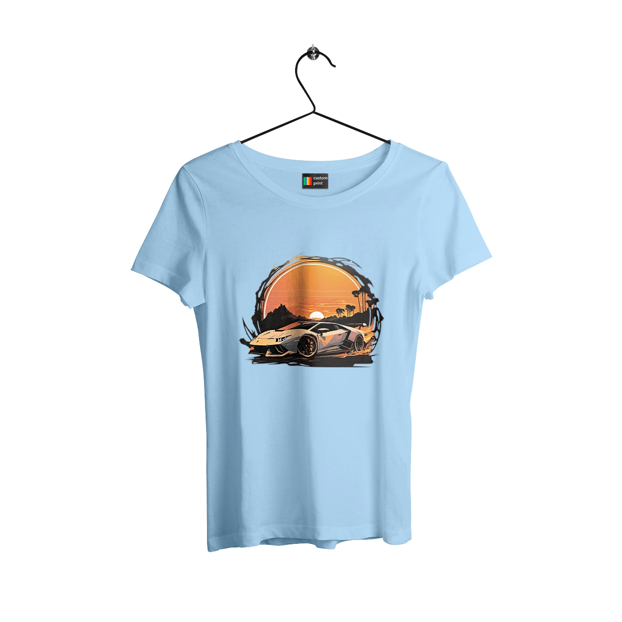 Lamborghini at sunset