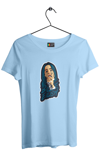 Women`s t-shirt with prints Billie Eilish. Activist, animals, billie eilish, misukant, right, singer. 2070702