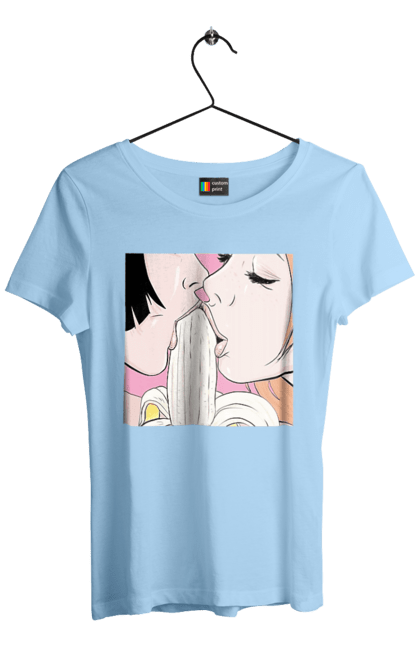 Футболка жіноча з принтом "Дівчата Їдять Банан". Лизати, смоктати. 2070702