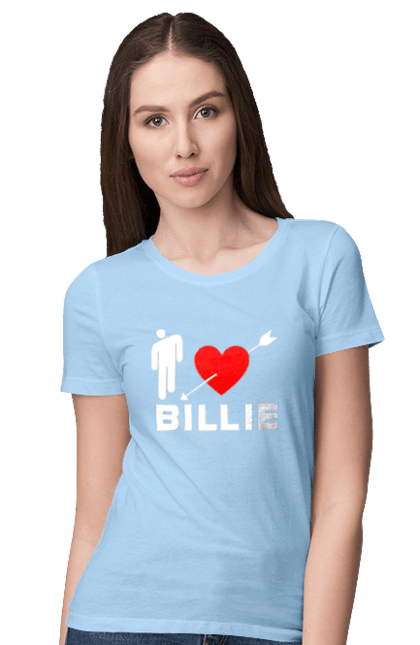 Women`s t-shirt with prints Billie Eilish. Billie eilish, billie eilish logo, billie eilish print, singer billie eilish. 2070702