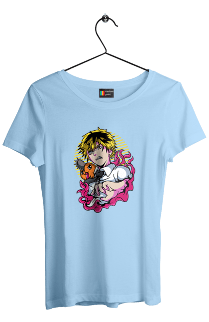 Women's t-shirt with prints Chainsaw Man. Anime, chainsaw man, demon, denji, manga, pochita, shonen. 2070702