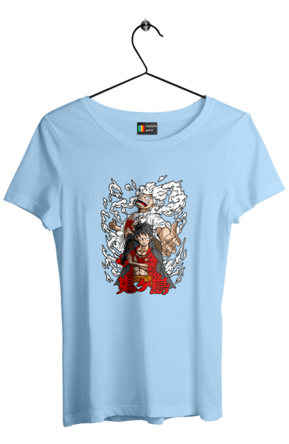 Women's t-shirt with prints One Piece Luffy. Anime, luffy, manga, monkey de luffy, one piece, pirates. 2070702