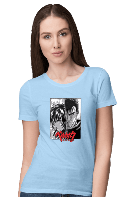 Women's t-shirt with prints Berserk. Anime, berserk, griffith, guts, kentaro miura, manga. 2070702