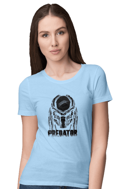 Women's t-shirt with prints The Predator. Alien, cinema, film, predator, thriller. 2070702