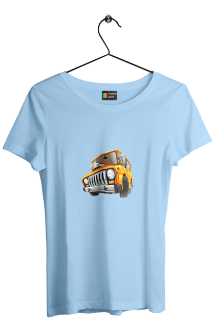 Футболка жіноча з принтом "Вантажівка". Авто, автомобіль, вантажівка, дитячий малюнок, зображення авто. 2070702
