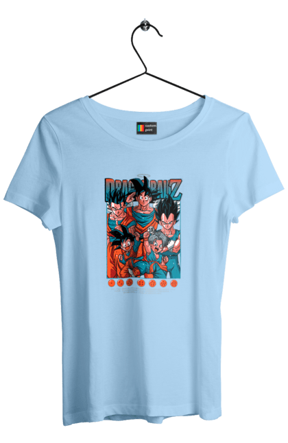 Футболка жіноча з принтом "Перли дракона". Anime, dragon ball, goku, manga, vegeta, аніме, вегета, гоку, манга, перли дракона. 2070702