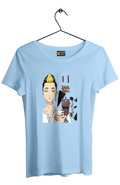 Women's t-shirt with prints Tokyo Revengers Hanma. Anime, film, hanma, manga, tokyo manji gang, tokyo revengers, tv series. 2070702