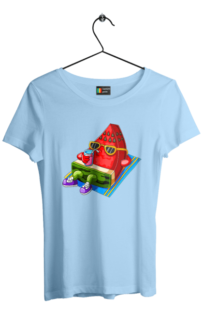 Women`s t-shirt with prints Watermelon Drinks Cocktail. Cocktail, summer, watermelon. 2070702