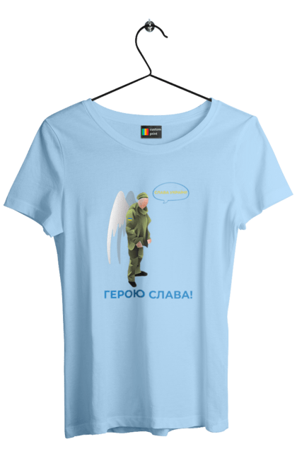 Футболка жіноча з принтом "Герою Слава". Герою слава, героям слава, пам`ять, русофобія недостатня, слава україні. 2070702