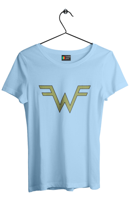 Women's t-shirt with prints Weezer. Alternative rock, group, indie rock, music, pop rock, power pop, rock, weezer. 2070702