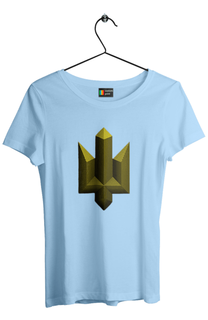 Women`s t-shirt with prints Emblem of power. Be brave, be brave, courage, emblem, glory to ukraine, ukraine, ukrainian courage, we are strong. 2070702