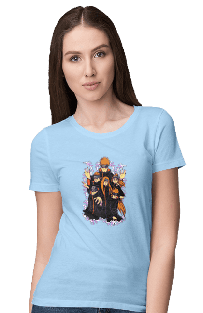 Women's t-shirt with prints Naruto Akatsuki. Akatsuki, anime, character, manga, naruto, ninja, pain, tv series, yahiko. 2070702