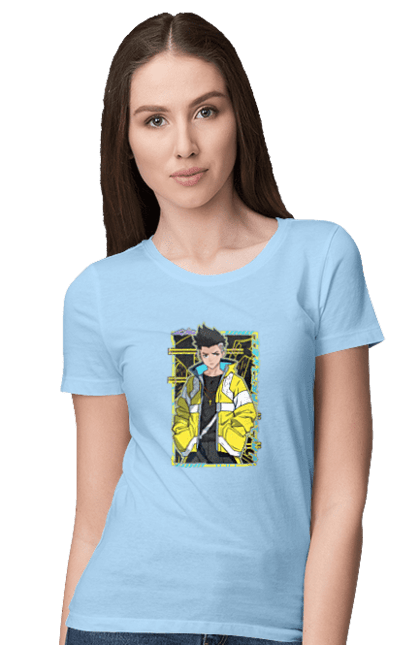 Women`s t-shirt with prints Cyberpunk: Edgerunners David. Anime, cd project, cyberpunk, david, edgerunners, game, netflix, video game. 2070702