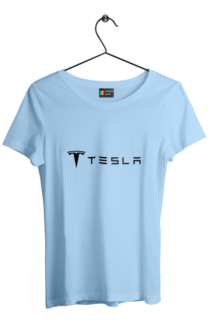 Women`s t-shirt with prints Tesla. Tesla. 2070702