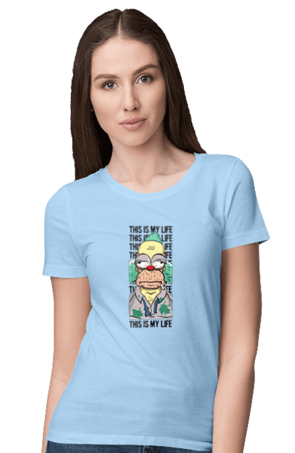 Women's t-shirt with prints The Simpsons Krusty the Clown. Clown, krusty, krusty the clown, simpsons. 2070702