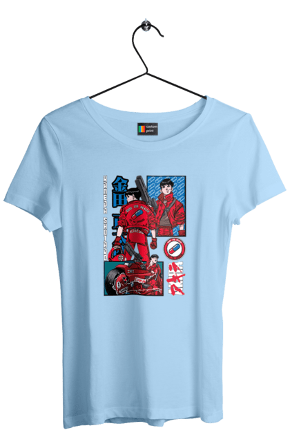 Women's t-shirt with prints Akira Shotaro Kaneda. Akira, anime, cyberpunk, manga, shotaro kaneda. 2070702