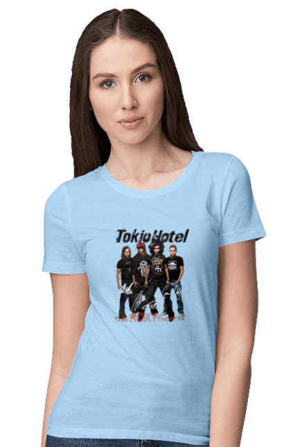 Women's t-shirt with prints Tokio Hotel. Alternative rock, electronic rock, group, music, pop, pop rock, power pop, rock, tokio hotel. 2070702