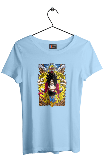 Women's t-shirt with prints Dragon Ball. Anime, dragon ball, goku, manga, tv series, vegeta. 2070702