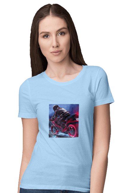 Футболка жіноча з принтом "Мотоцикл". Motolove, мотолов, мотоцикл, опві, україна. 2070702