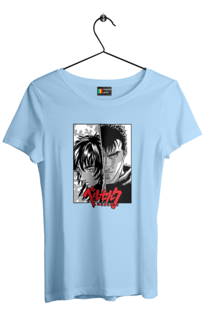 Women's t-shirt with prints Berserk. Anime, berserk, griffith, guts, kentaro miura, manga. 2070702