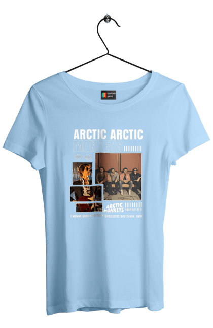 Футболка жіноча з принтом "Arctic Monkeys". Arctic monkeys, арктичні мавпи, гаражний рок, група, інді рок, музика, постпанк ривайвл, психоделічний рок, рок. 2070702