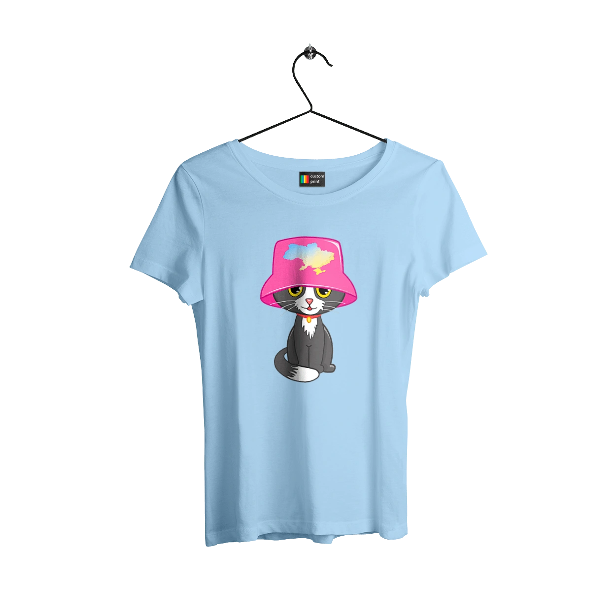 Cat with a map of Ukraine