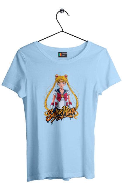 Women's t-shirt with prints Sailor Moon. Anime, drama, magical girl, sailor moon, tv series, usagi tsukino. 2070702