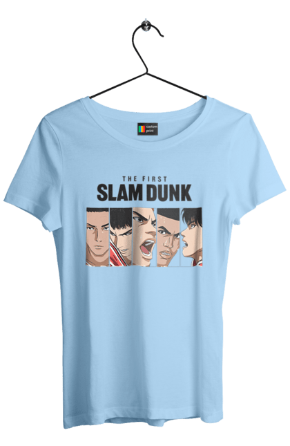 Women's t-shirt with prints Slam Dunk. Anime, basketball, comedy, manga, school, shonen, slam dunk, sports anime. 2070702