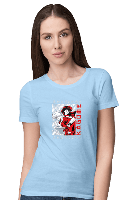 Women's t-shirt with prints Inuyasha. Anime, guardian demon, inuyasha, manga, rumiko takahashi. 2070702