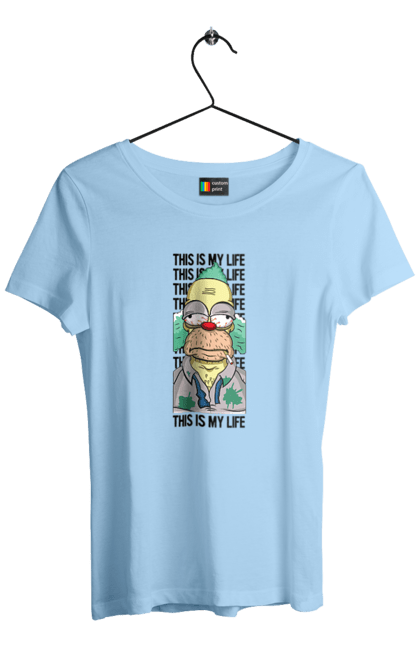 Women's t-shirt with prints The Simpsons Krusty the Clown. Clown, krusty, krusty the clown, simpsons. 2070702