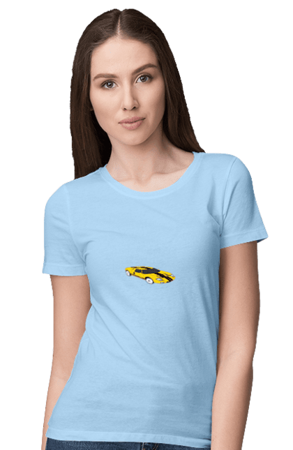 Women`s t-shirt with prints Auto. Auto, house, race, speed, sports car. 2070702